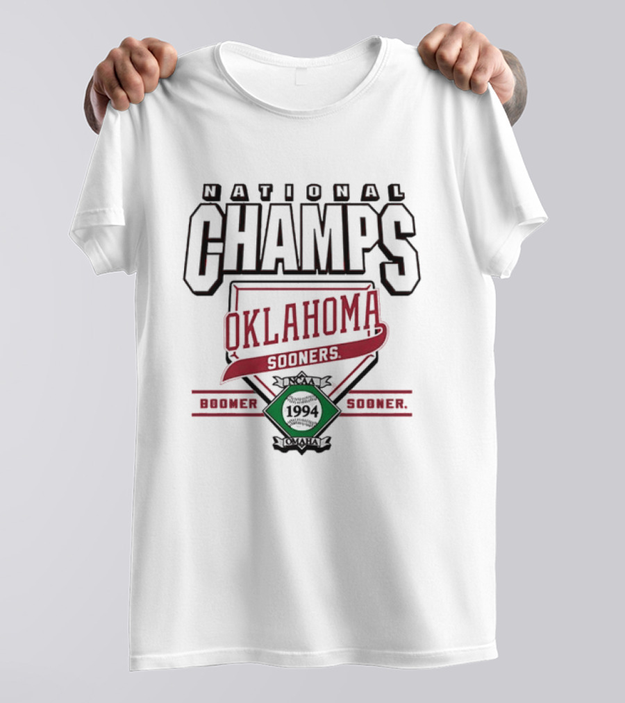 Oklahoma Sooners 1994 National Champs NCAA Boomer Sooner Omaha T-Shirt