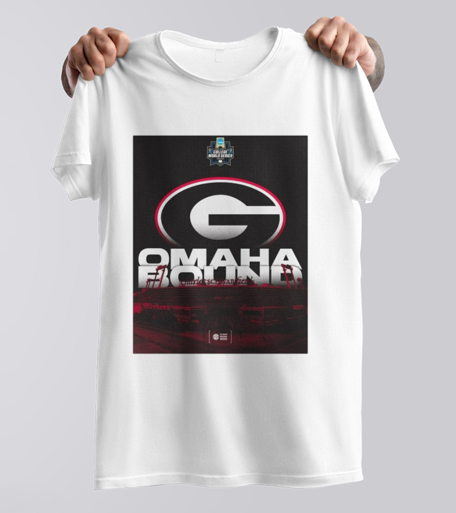 Georgia Bulldogs Omaha Bound College World Series Baseball Hoover Alabama T-Shirt