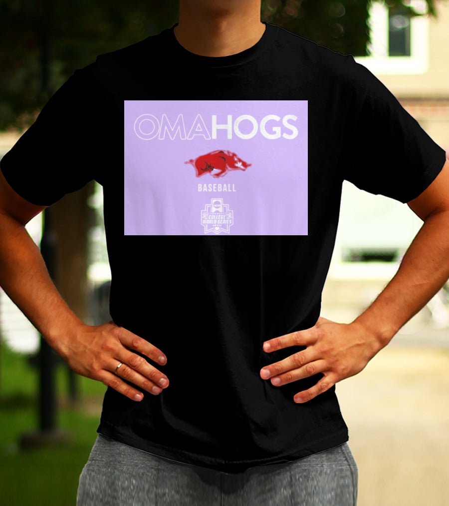 Omahogs Baseball Arkansas 2026 NCAA College World Series T-Shirt