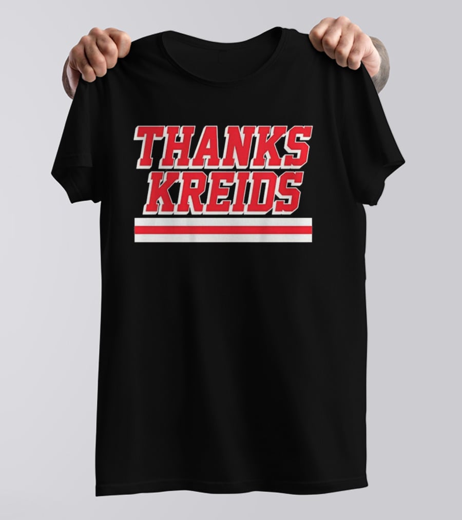 Chris Kreider Thanks Kreids Red And White Text Recognition T-Shirt