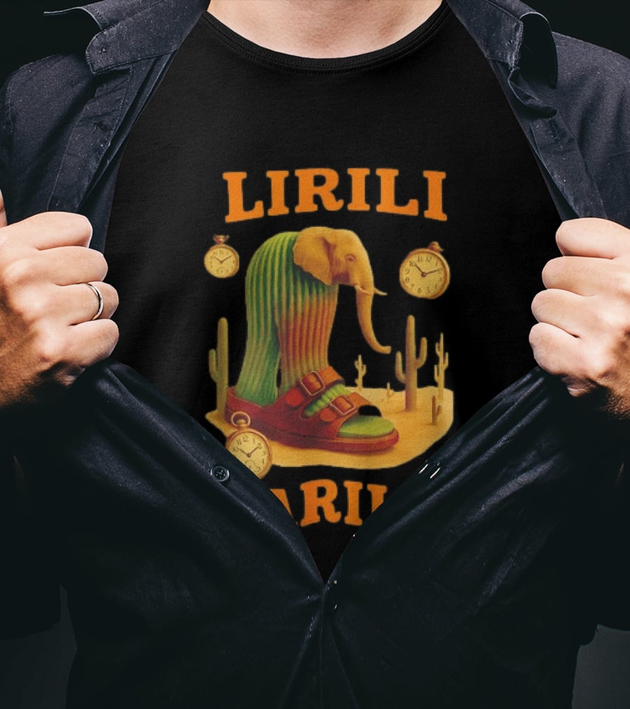 Lirili Larila Elephant Cactus Surreal Art Italian Brand T-Shirt