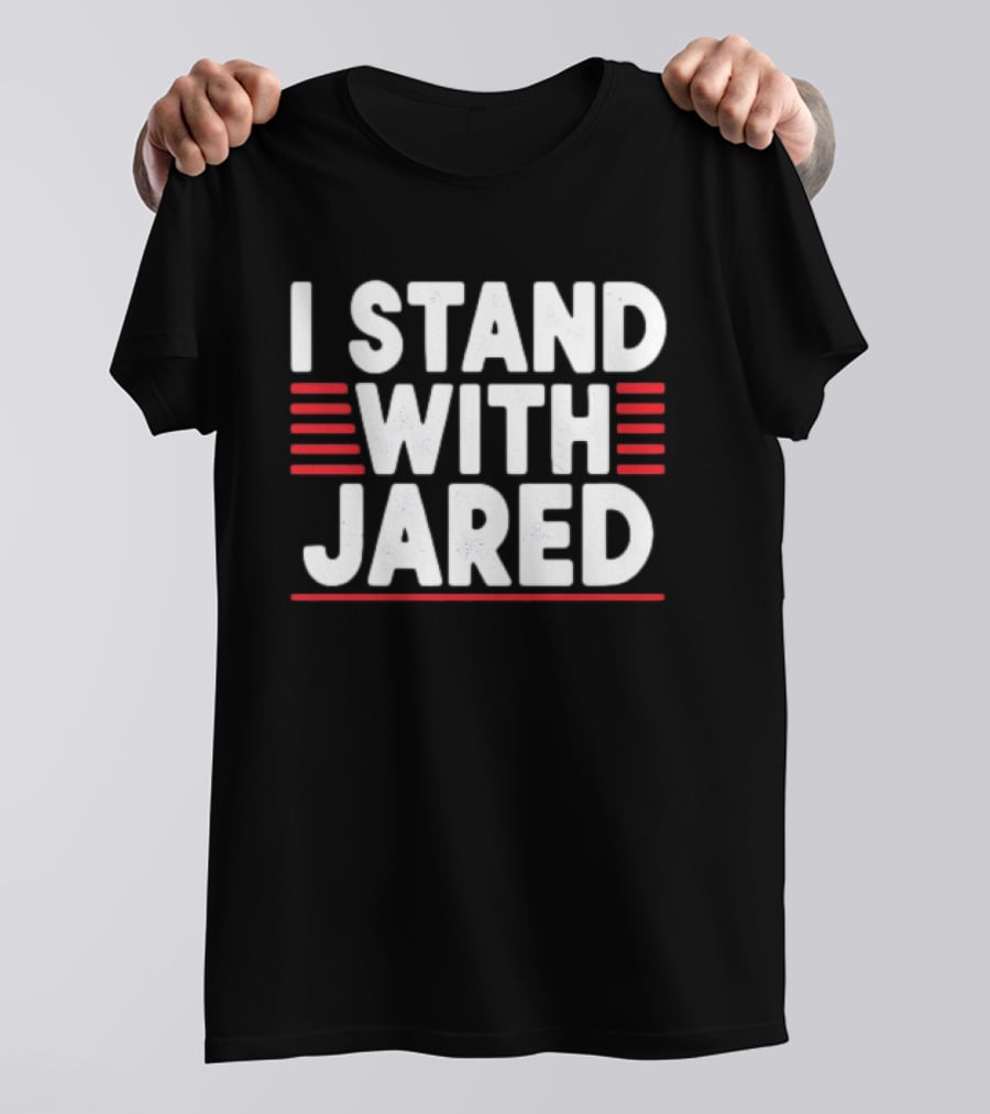 I Stand With Jared Red Stripes Support T-Shirt