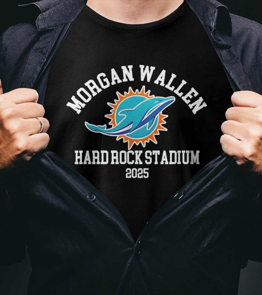 Morgan Wallen Miami Dolphins Hard Rock Stadium 2025 Tour T-Shirt