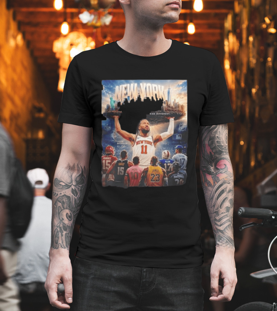 New York Knicks Built Different Carries Different Skyline Basketball NFL MLB T-Shirt
