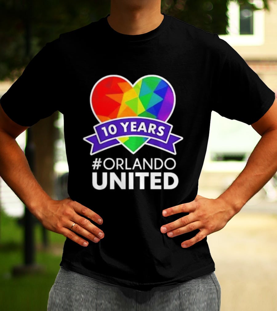 Noah Kahan 10 Years Orlando United Pride Rainbow Heart T-Shirt
