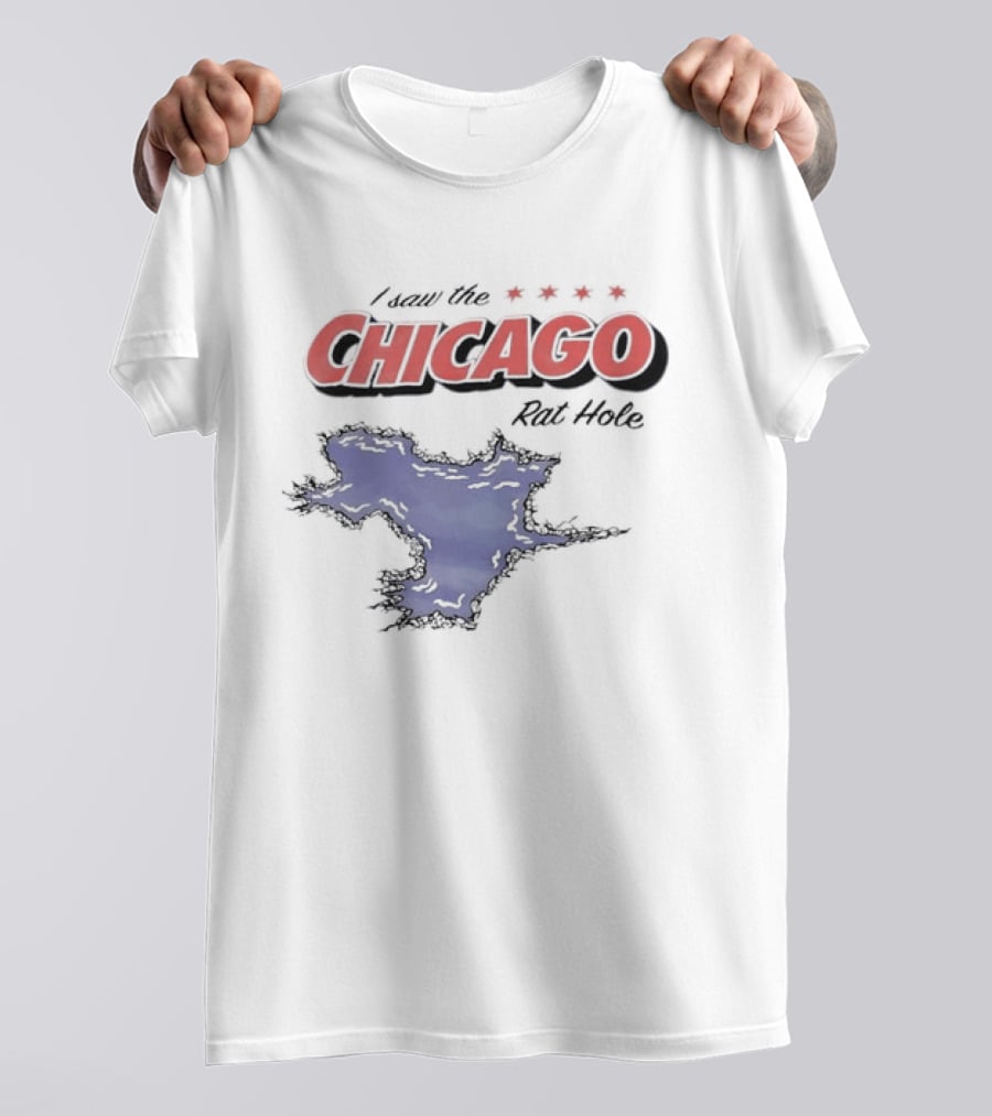 I Saw The Chicago Rat Hole City Meme With Chicago Stars And Map T-Shirt