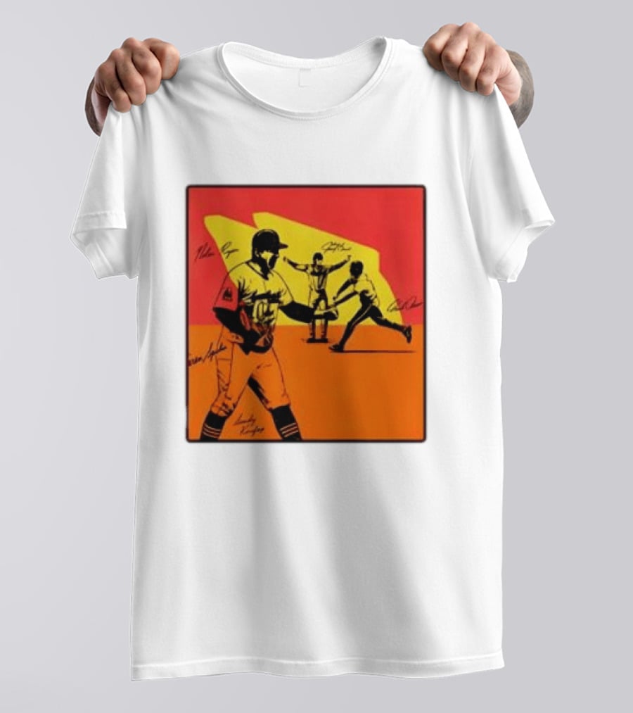Cleveland Guardians Baseball Team Players Signatures Dynamic T-Shirt