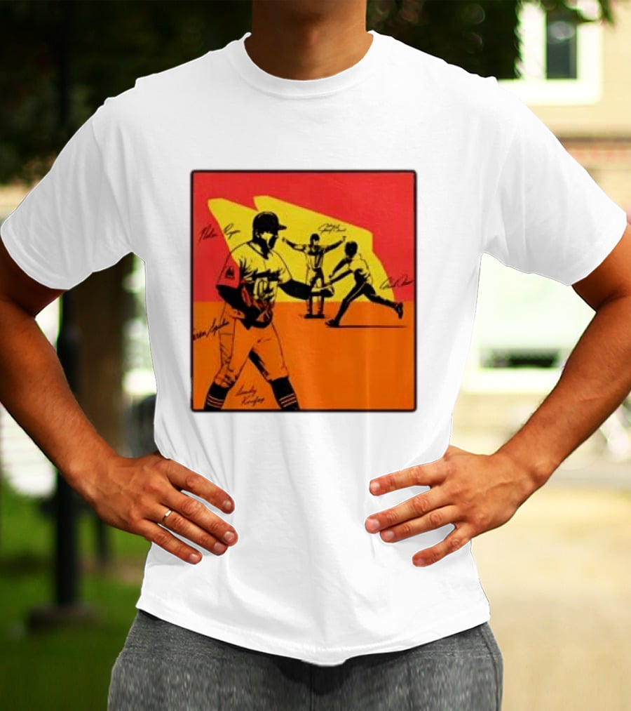 Cleveland Guardians Baseball Team Players Signatures Dynamic T-Shirt