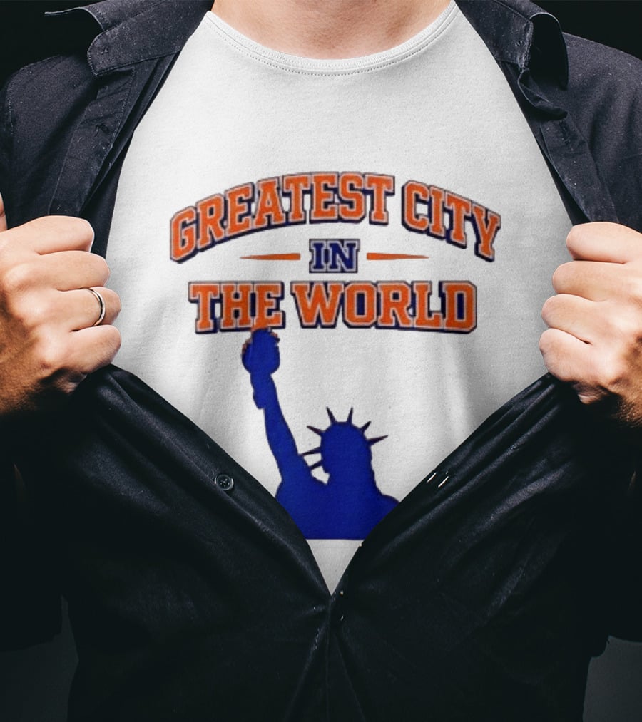 Greatest City In The World New York Knicks Statue Of Liberty T-Shirt