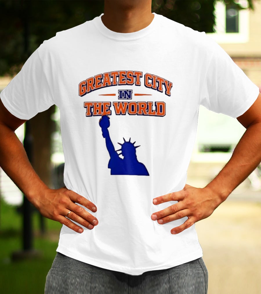 Greatest City In The World New York Knicks Statue Of Liberty T-Shirt