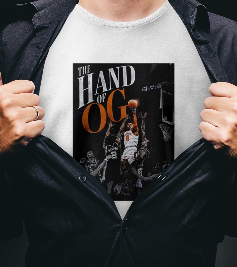 The Hand Of OG Anunoby New York Knicks NBA Basketball Player 2026 T-Shirt