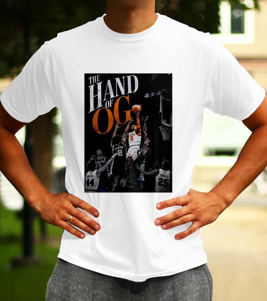 The Hand Of OG Anunoby New York Knicks NBA Basketball Player 2026 T-Shirt