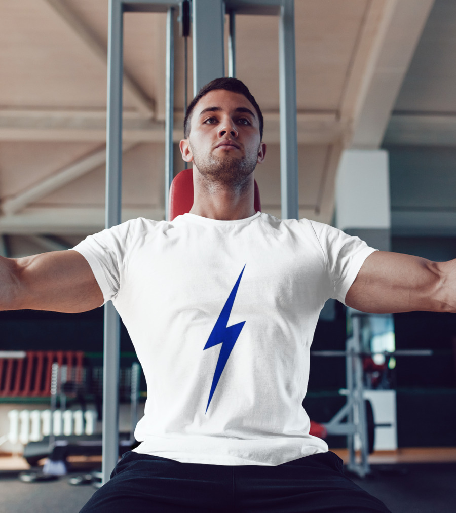 OKC Lightning Bolt Blue Power Energy T-Shirt