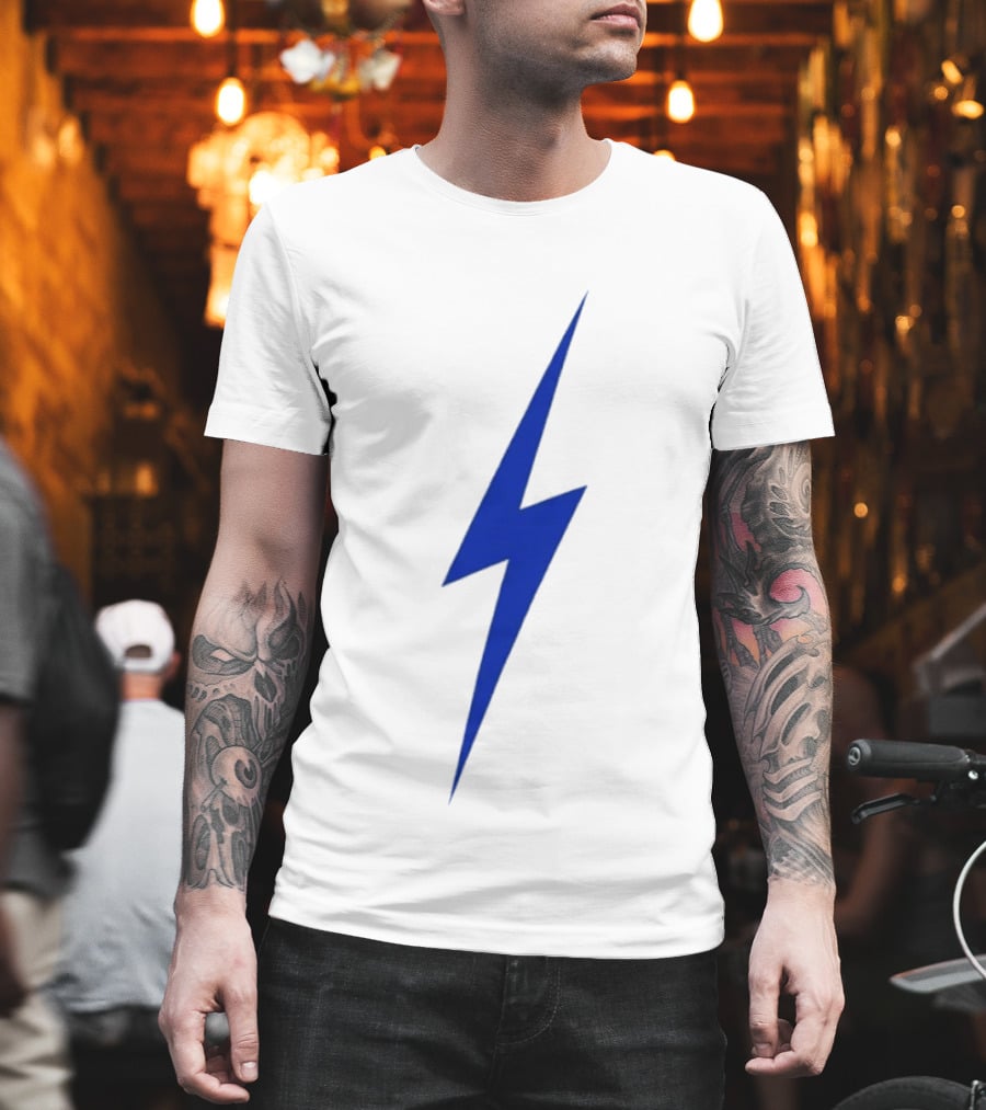 OKC Lightning Bolt Blue Power Energy T-Shirt