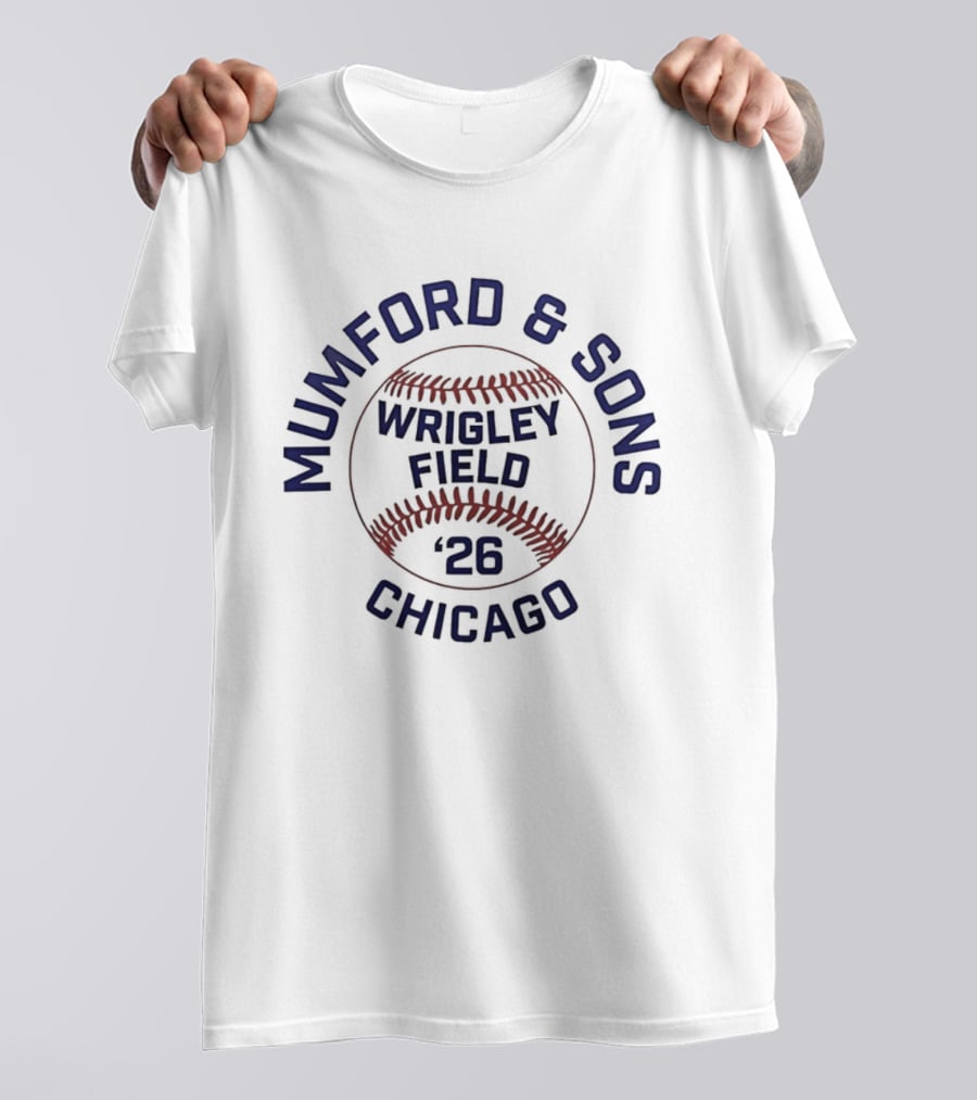 Mumford And Sons Wrigley Field 2026 Chicago Baseball Tour T-Shirt