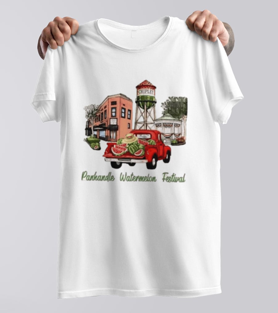 Panhandle Watermelon Festival Chipley Vintage Truck Scene T-Shirt