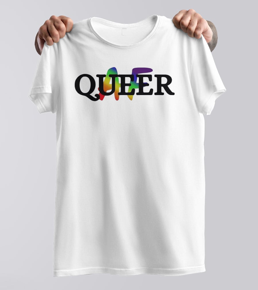 Queer AF Rainbow Pride Celebration Visibility LGBTQ+ T-Shirt