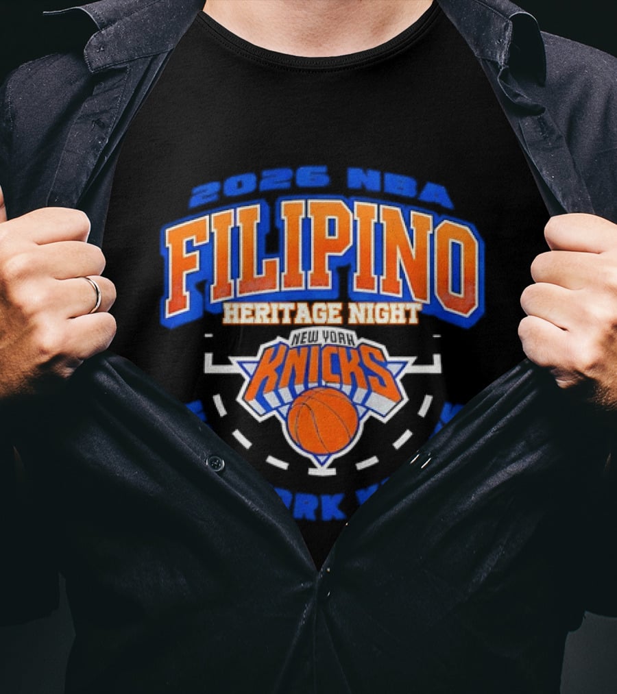 2026 NBA Filipino Heritage Night New York Knicks T-Shirt