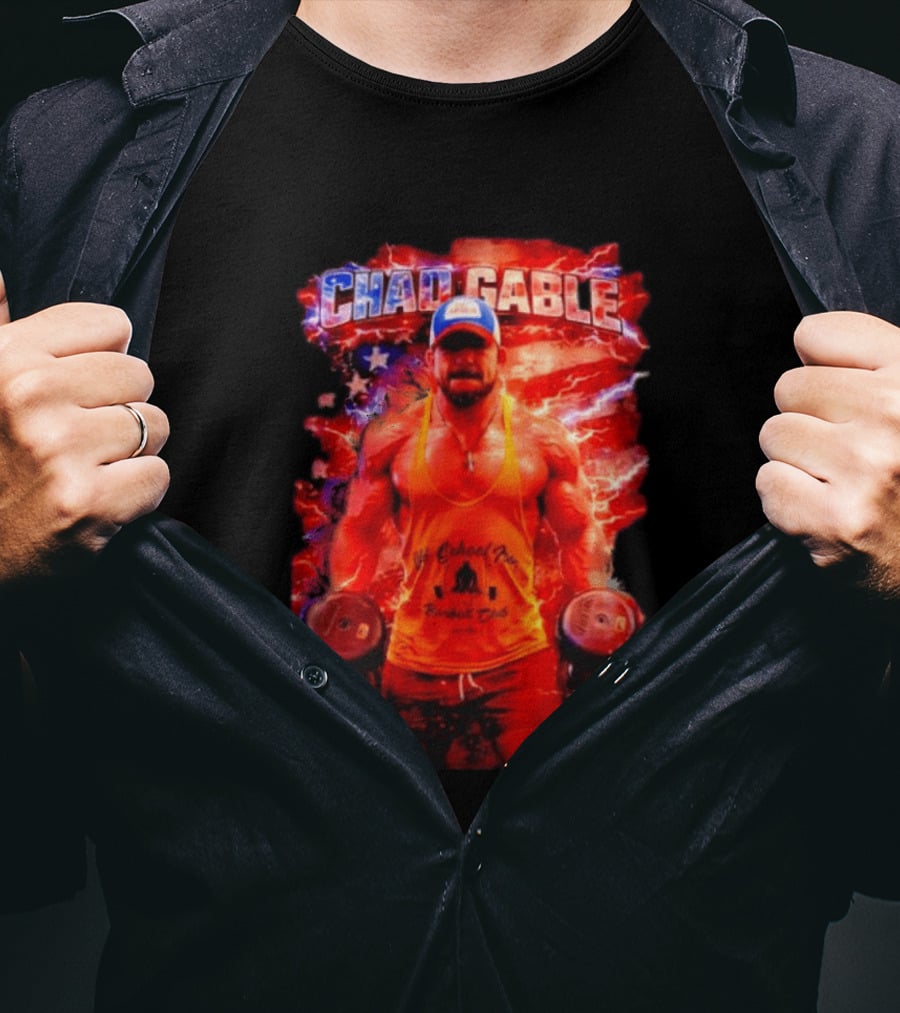 Chad Gable WWE Old School Iron Barbell Club Fitness Power Strength T-Shirt