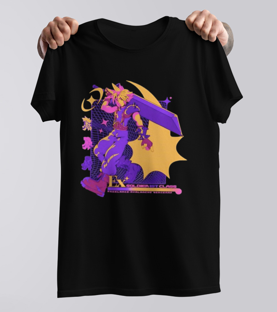 Cloud Strife Ex SOLDIER 1st Class Freelance Avalanche Mercenary Final Fantasy VII T-Shirt