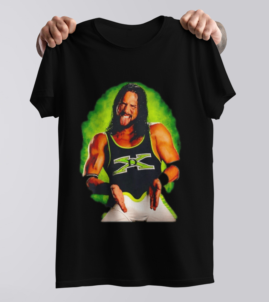 DX Seth Rollins Men's Wrestling Iconic Attitude Era Shawn X Pac D Generation X Green T-Shirt