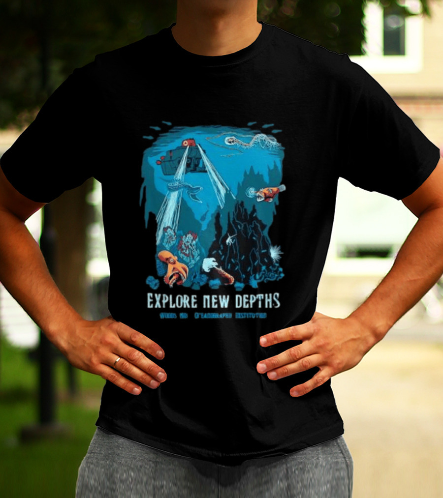 Explore New Depths Woods Hole Oceanographic Institution Submarine Adventure Ocean Exploration T-Shirt