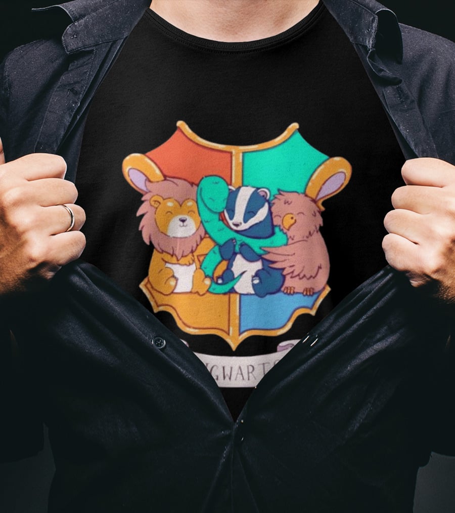 Hugwarts Lion Snake Badger Eagle T-Shirt