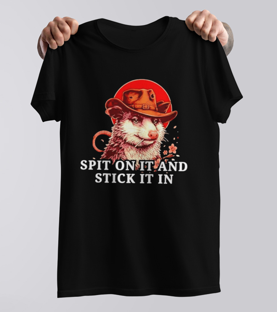 Spit On It And Stick It In Opossum Cowboy Red Hat T-Shirt
