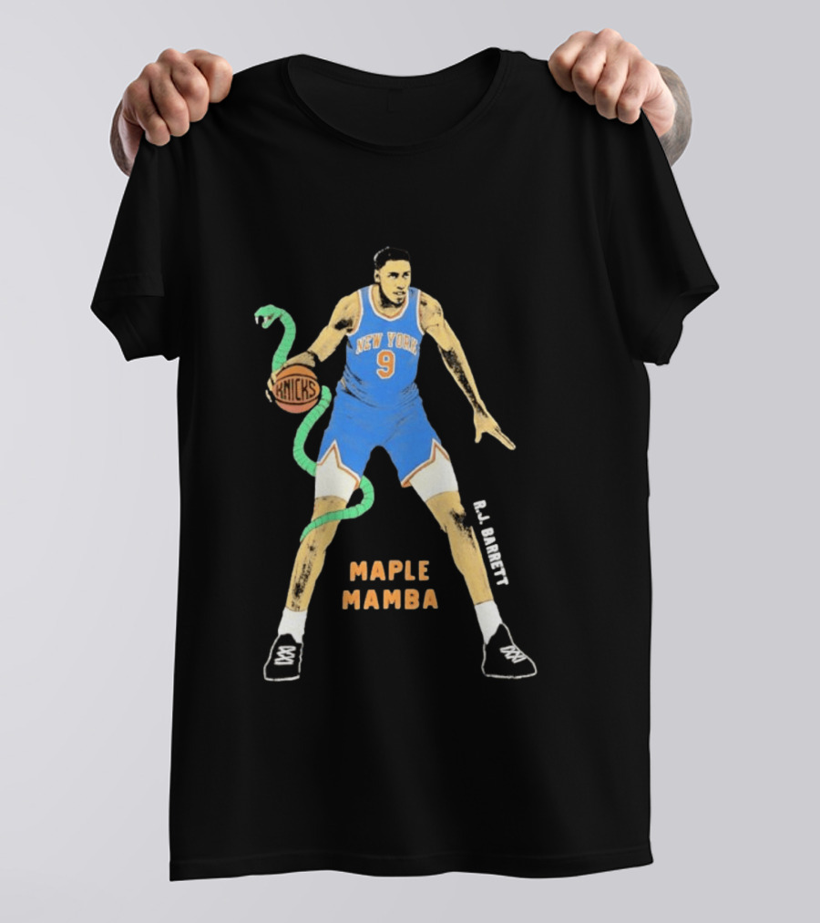 R.J. Barrett Knicks Maple Mamba Basketball Snake 9 T-Shirt
