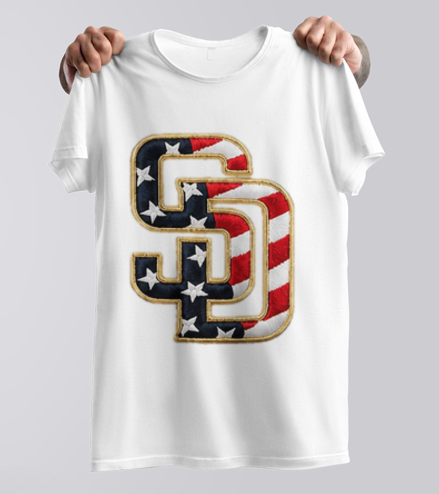 2026 Padres Fourth Of July Stars And Stripes SD T-Shirt