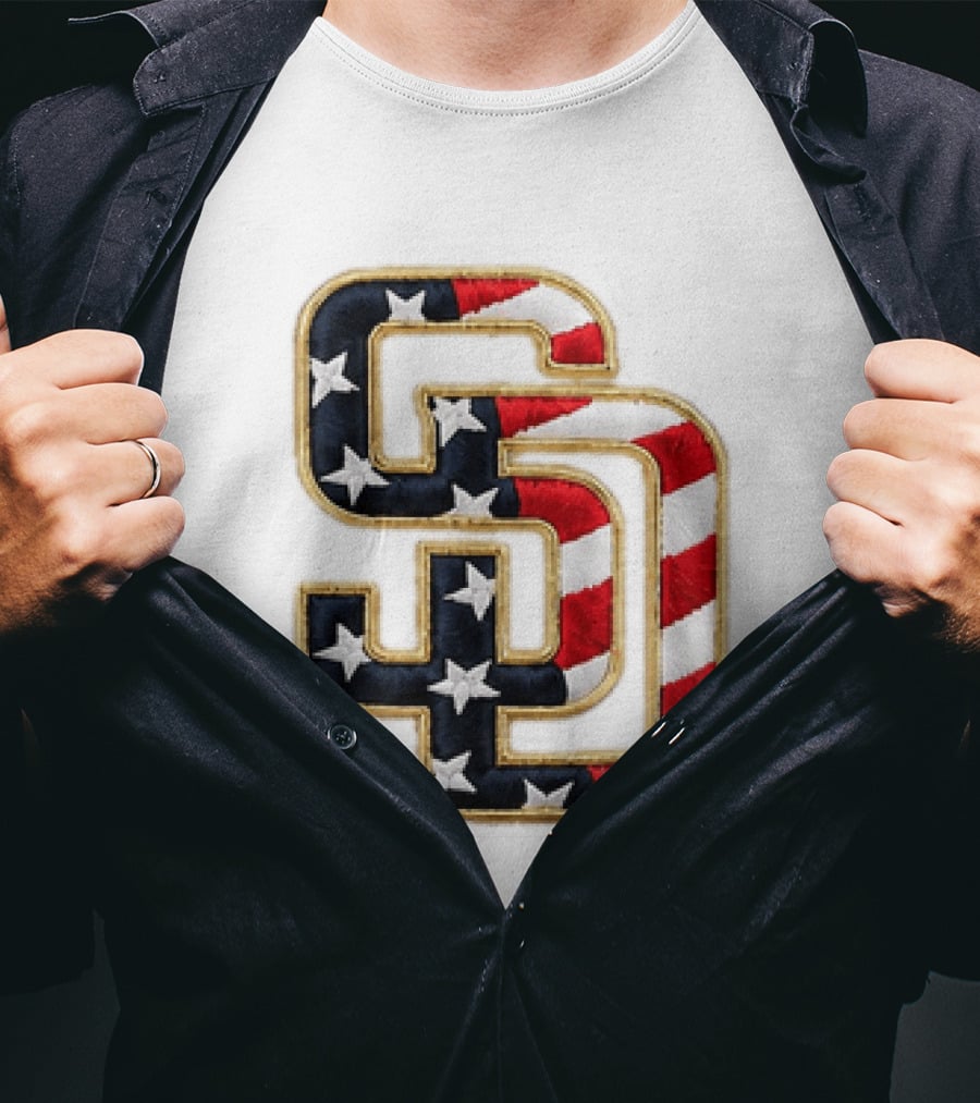 2026 Padres Fourth Of July Stars And Stripes SD T-Shirt