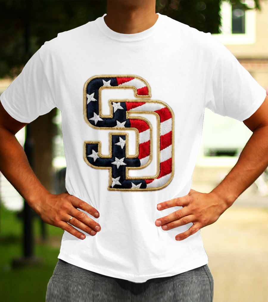 2026 Padres Fourth Of July Stars And Stripes SD T-Shirt