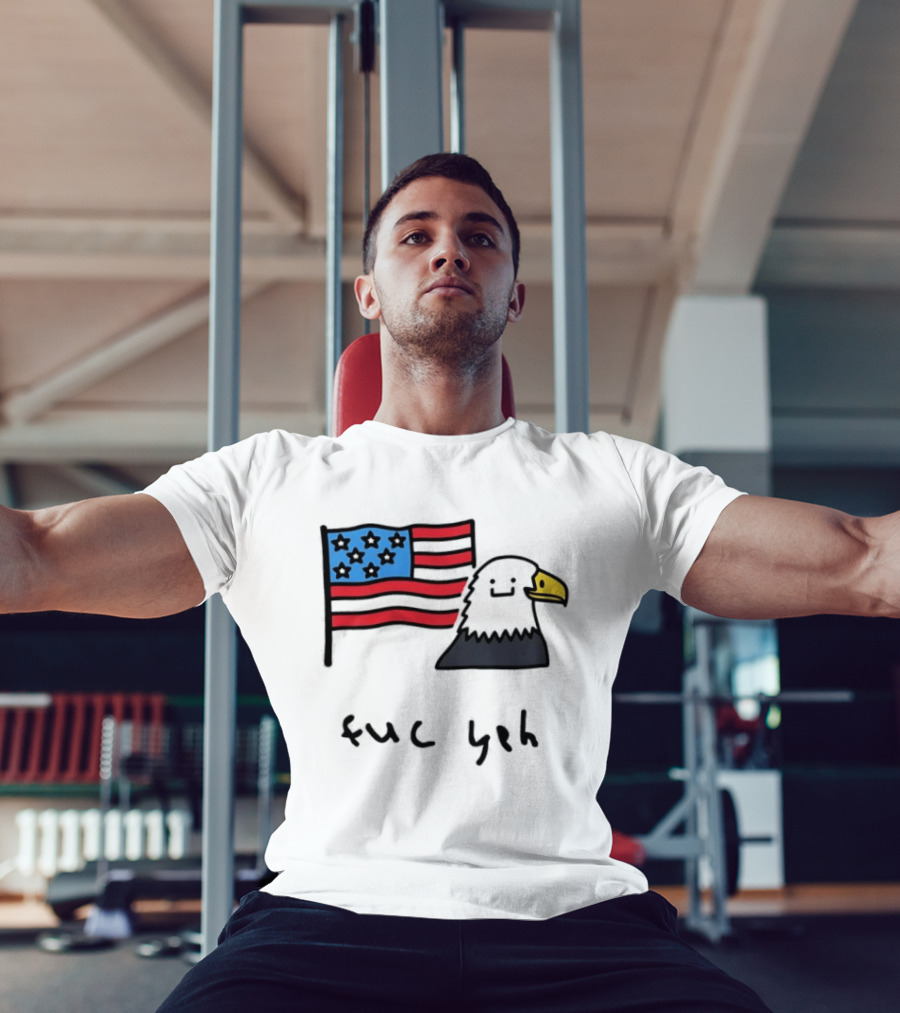 Bald Eagle United States Flag Patriotic Meme Fuc Yeh T-Shirt