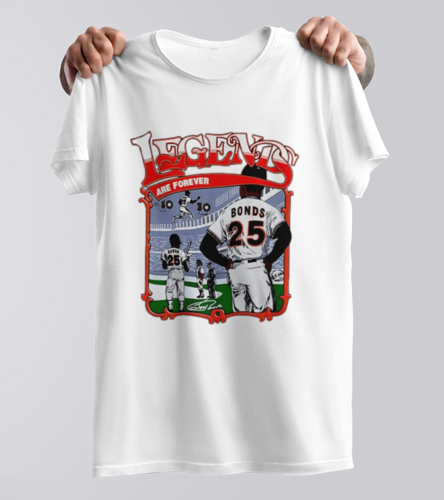 Barry Bonds Legends Are Forever San Francisco Giants 25 T-Shirt