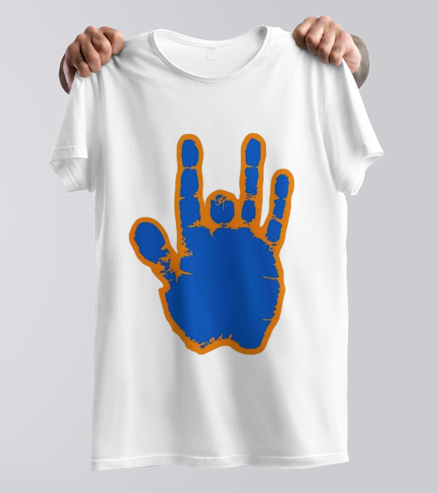 Florida Gators Blue And Orange Handprint Gesture T-Shirt