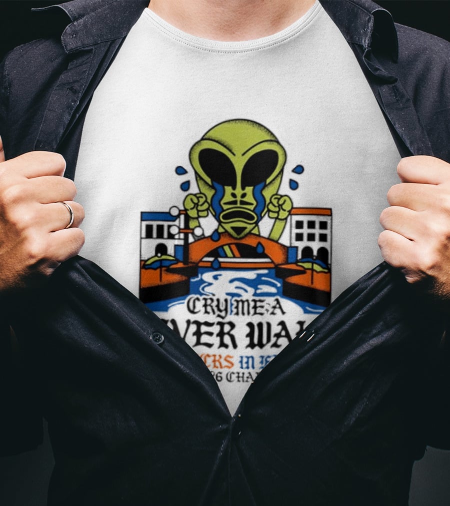 Cry Me A River Walk Knicks In Five 25 26 Champs Alien T-Shirt