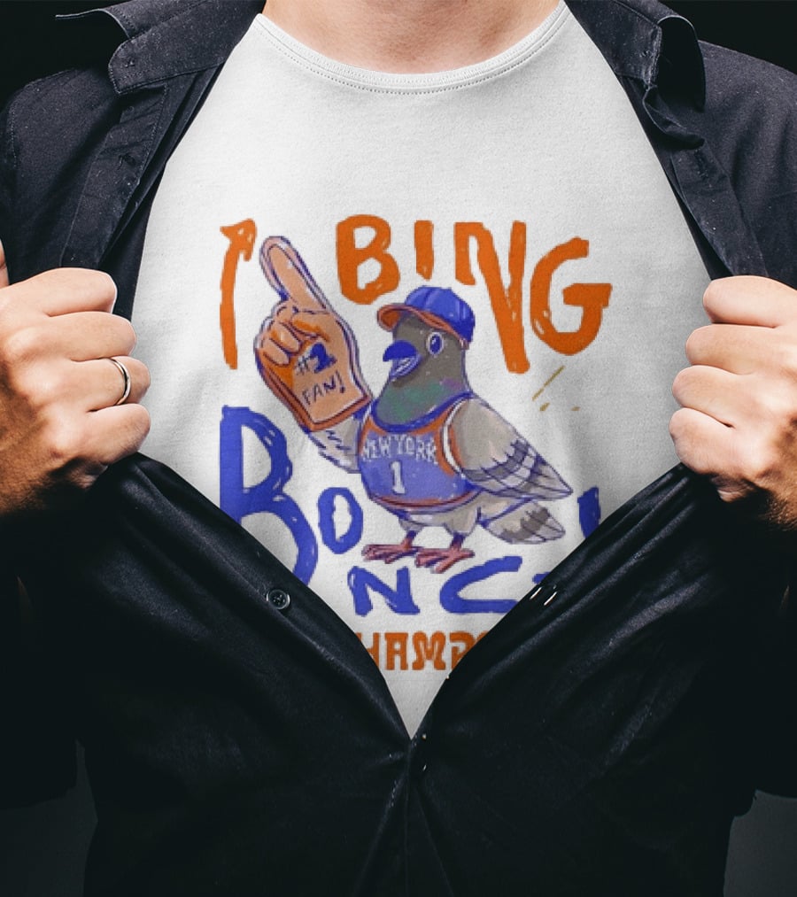 New York Pigeon BING BONG #1 Fan NBA Champs 2026 T-Shirt