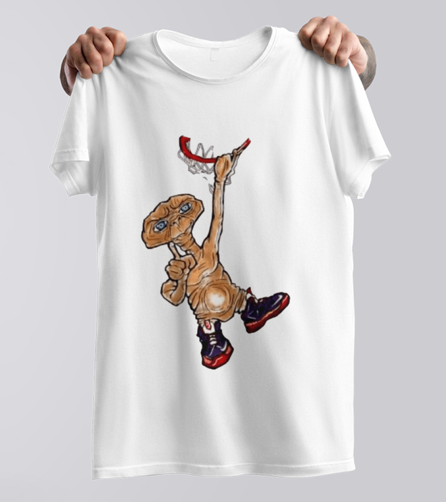 E The Extra Terrestrial Dunk Basketball Alien Retro Sneakers T-Shirt