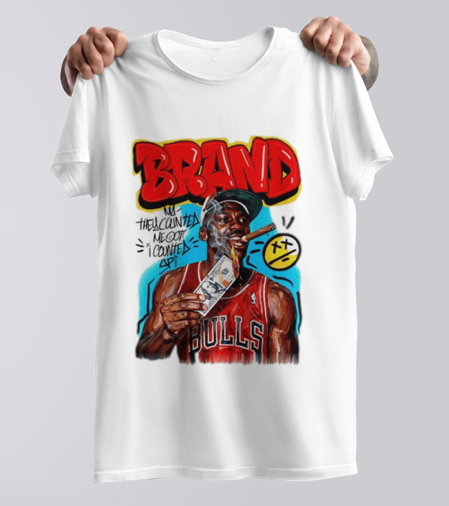 BRAND Michael Jordan Chicago Bulls NBA They Counted Me Out I Counted Spit T-Shirt