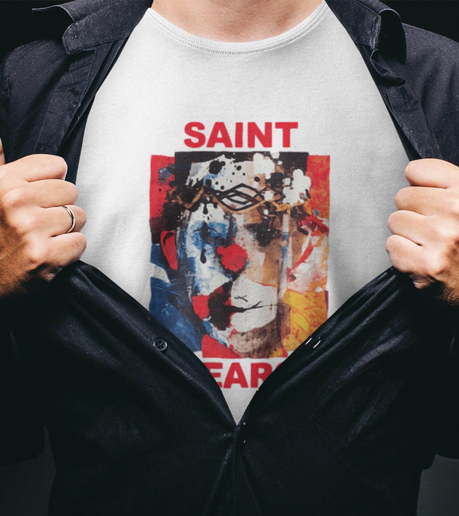 Miles McBride Saint Tears Colorful Artistic Face T-Shirt