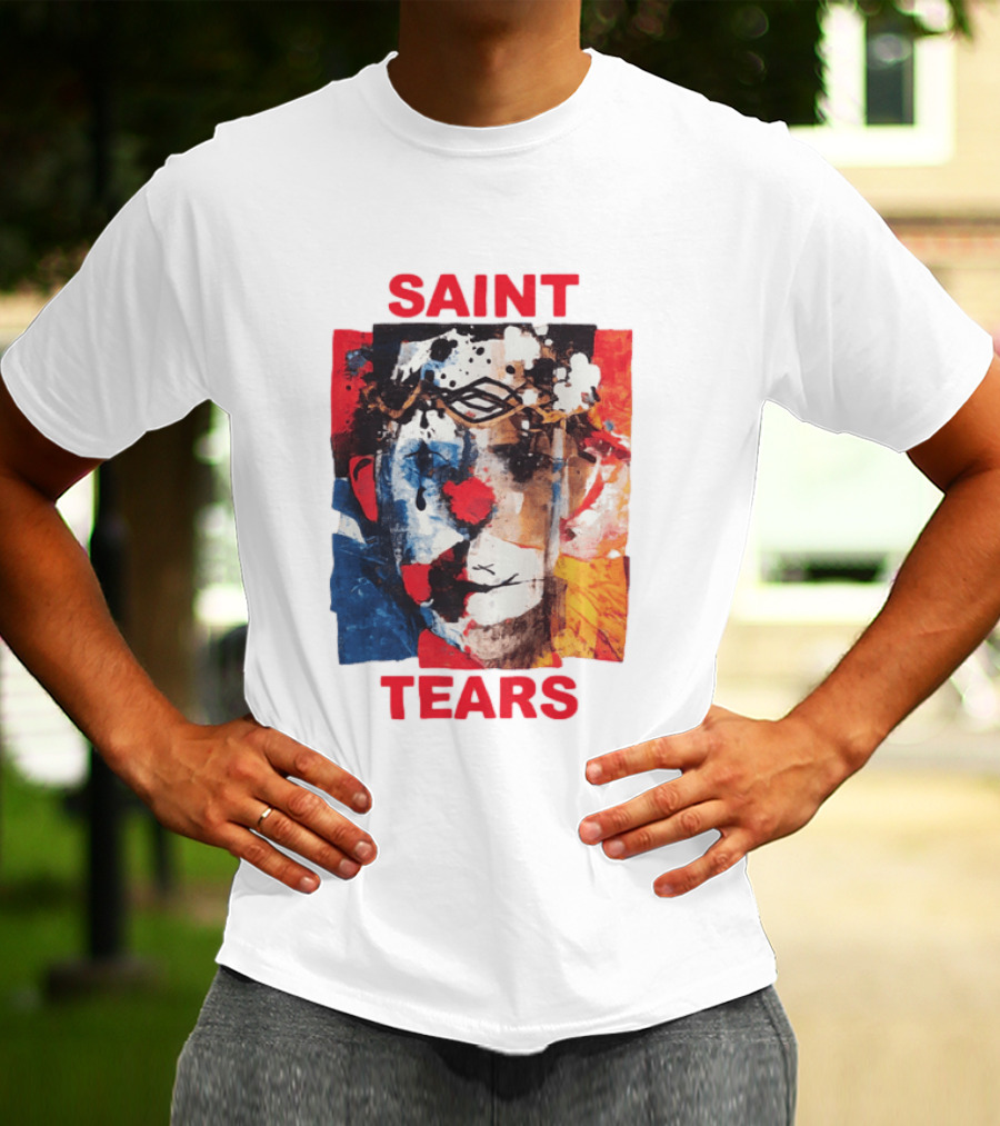 Miles McBride Saint Tears Colorful Artistic Face T-Shirt