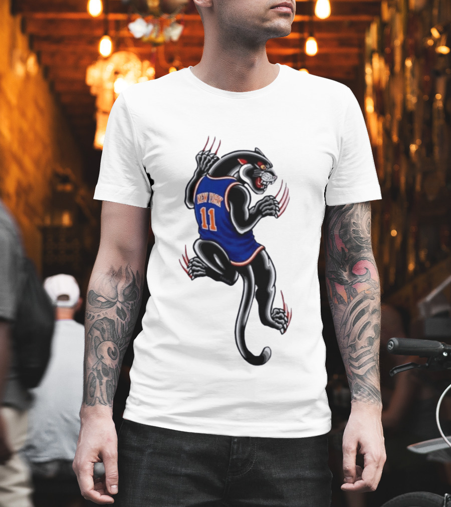 New York 11 Panther Clawing Back Sports Jersey T-Shirt