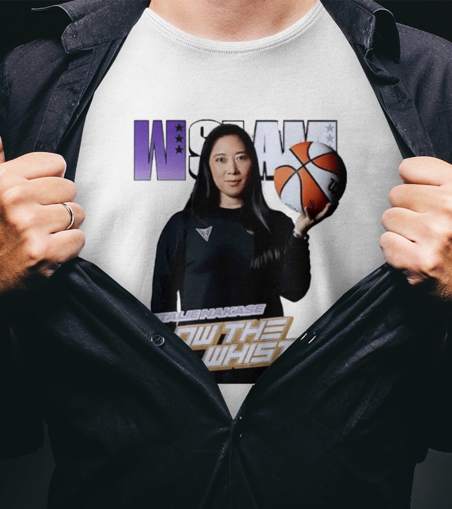 WSLAM Natalie Nakase Blow The Whistle Las Vegas Aces Basketball T-Shirt