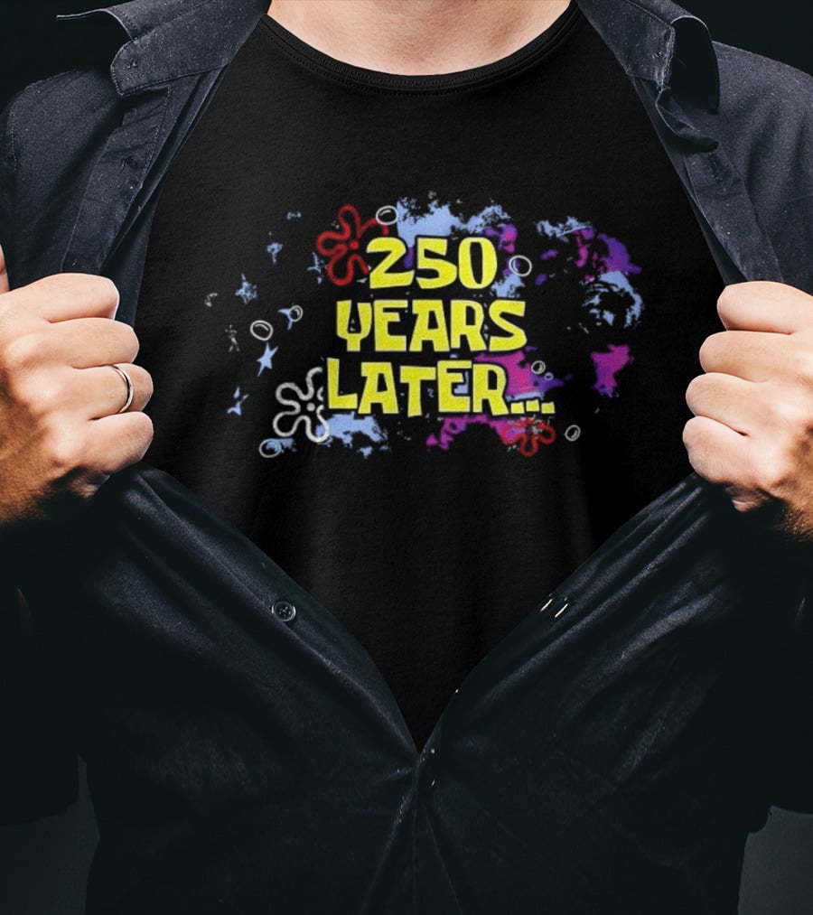 250 Years Later SpongeBob Time Card T-Shirt