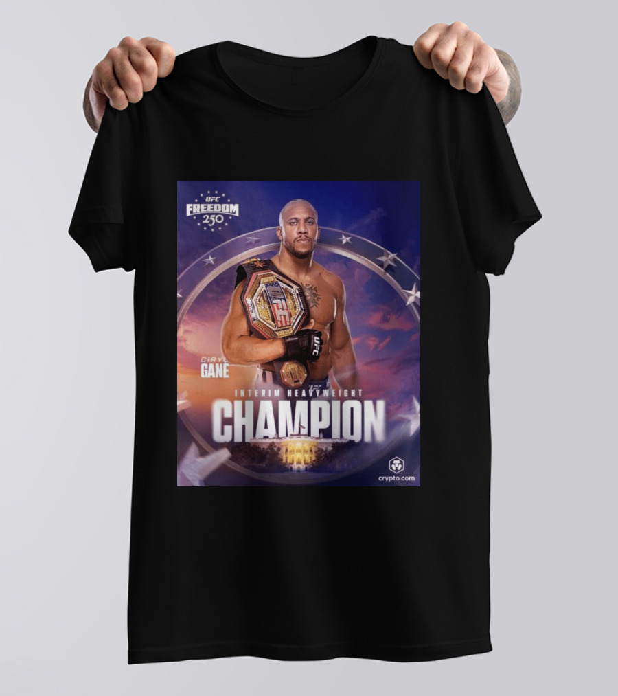 UFC Freedom 250 Ciryl Gane Interim Heavyweight Champion Crypto.com T-Shirt