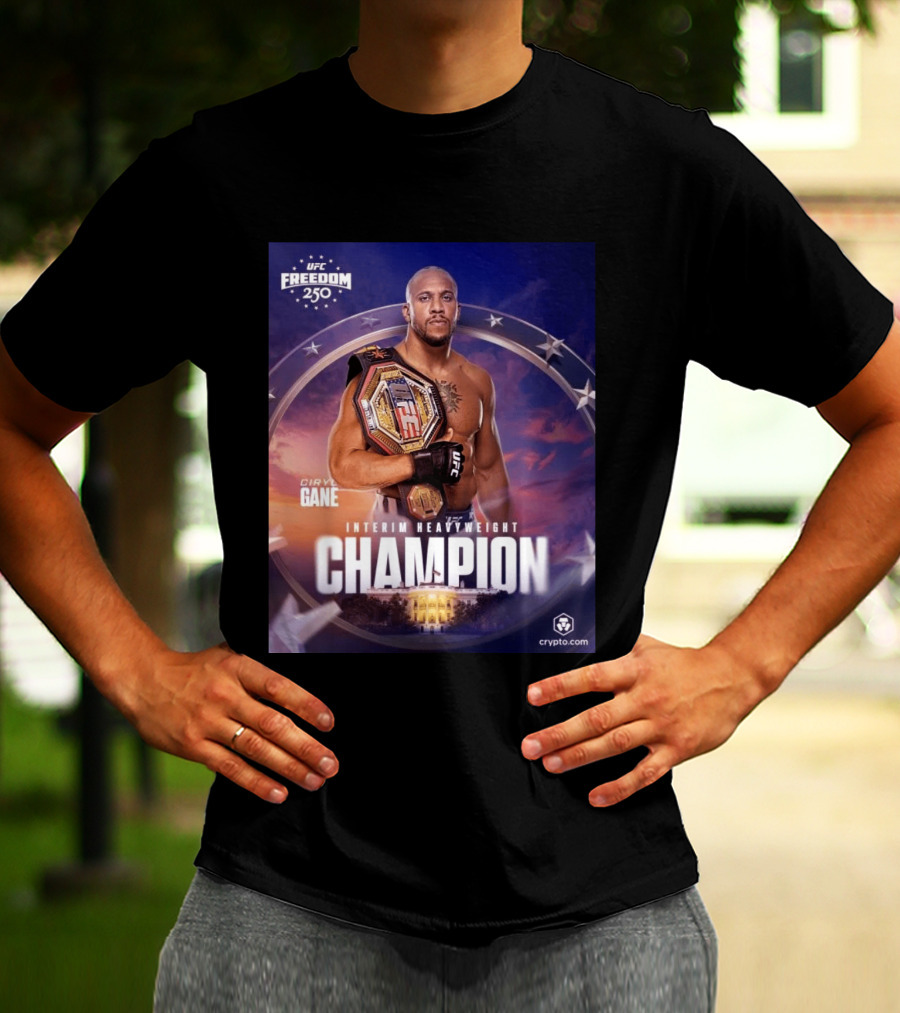 UFC Freedom 250 Ciryl Gane Interim Heavyweight Champion Crypto.com T-Shirt