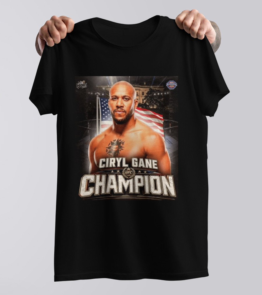 Ciryl Gane Champion UFC American Pride T-Shirt