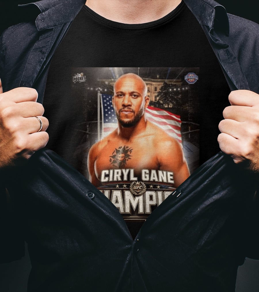 Ciryl Gane Champion UFC American Pride T-Shirt