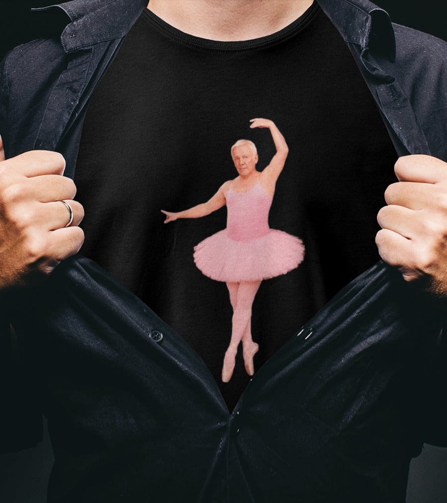 Geddy Lee Wearing Pink Ballerina Alex Lifeson Costume Iconic Image T-Shirt