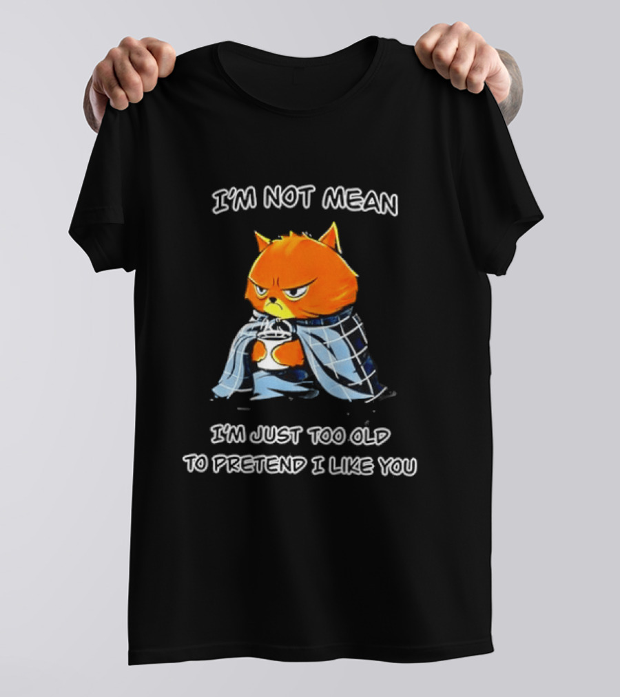 Grumpy Cat Coffee I'm Not Mean I'm Just Too Old To Pretend I Like You T-Shirt